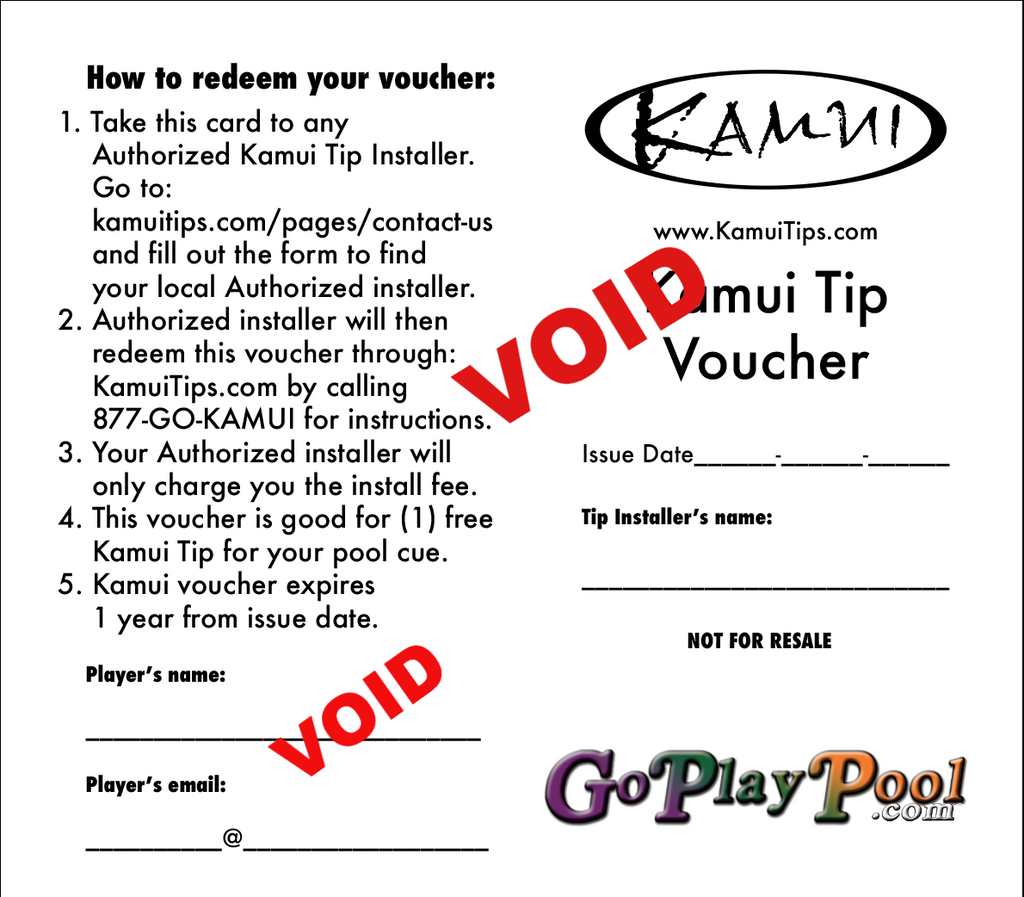 How does the KAMUI Tip Voucher work?