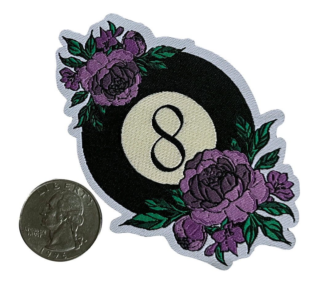 Floral 8 Ball Patch