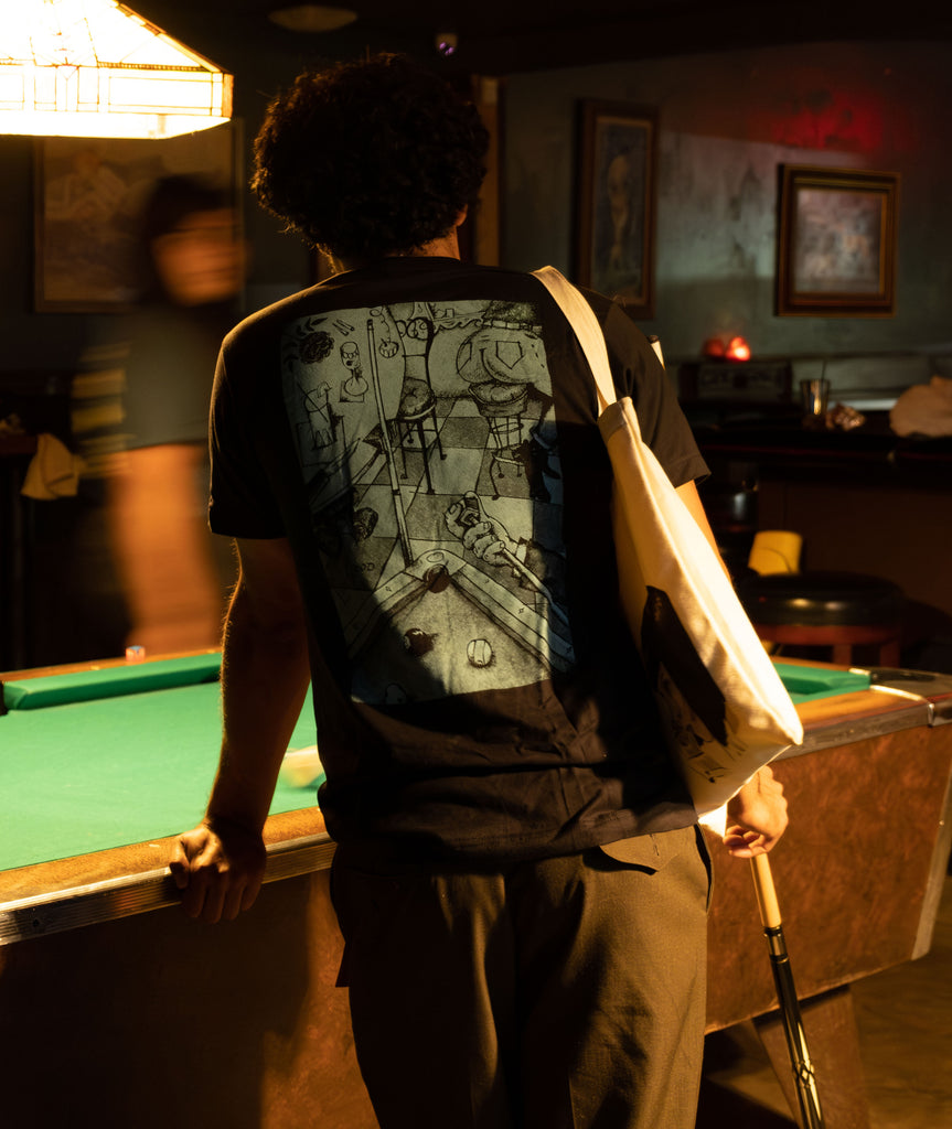 Corner of the pool hall t-shirt