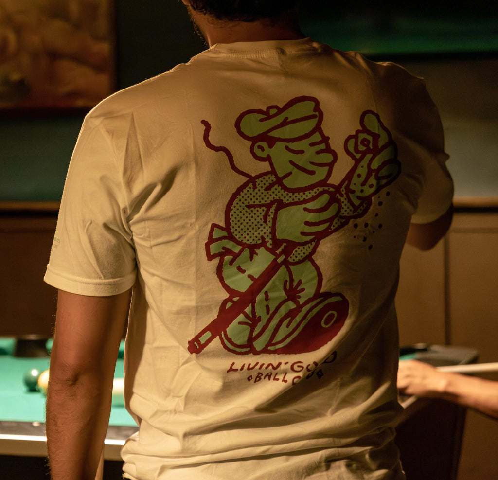 Livin' Good Ball Club pool player t-shirt