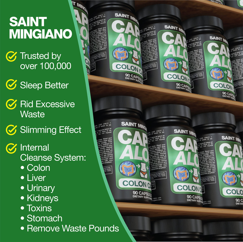 Cape Aloe Colon Cleanse, Detox & Flush - 90 Capsules. Gentle Constipation Relief