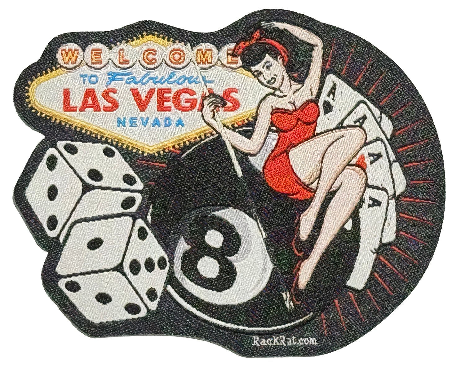 Las Vegas Rolling Dice BLACK PEARL RED DOT Fret Marker - Foto 11