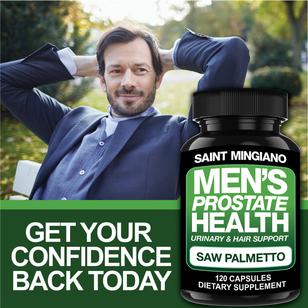 Men's Prostate Health - 120 Capsules of Advanced Prostate Supplements for Men with Saw Palmetto
