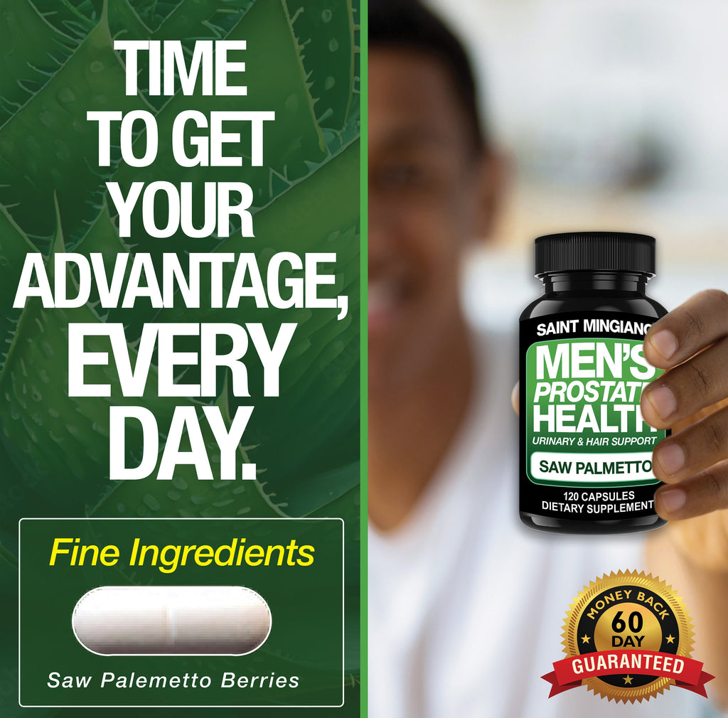 Men's Prostate Health - 120 Capsules of Advanced Prostate Supplements for Men with Saw Palmetto
