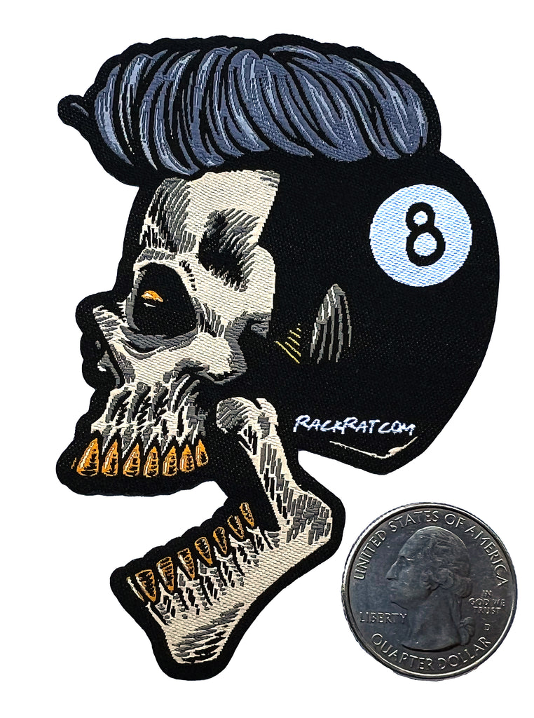 8-9-10 Ball Tattoo Skull Patch