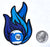 Blue flame 10 ball Patch